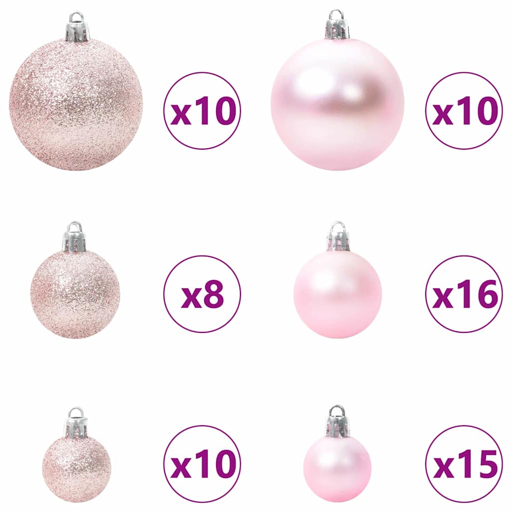Slim juletre med 300 LED grønn 210 cm PVC og Massivt Furu tre