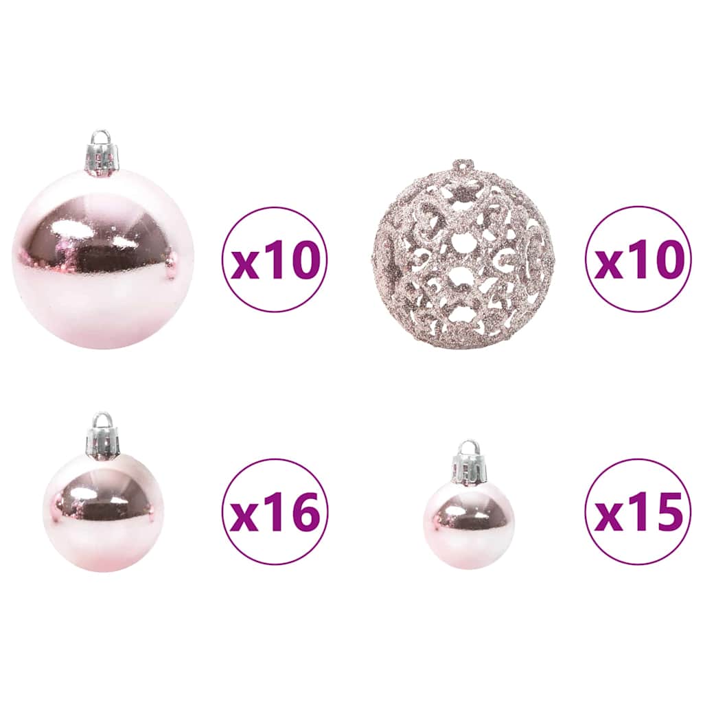 Slim juletre med 300 LED grønn 210 cm PVC og Massivt Furu tre