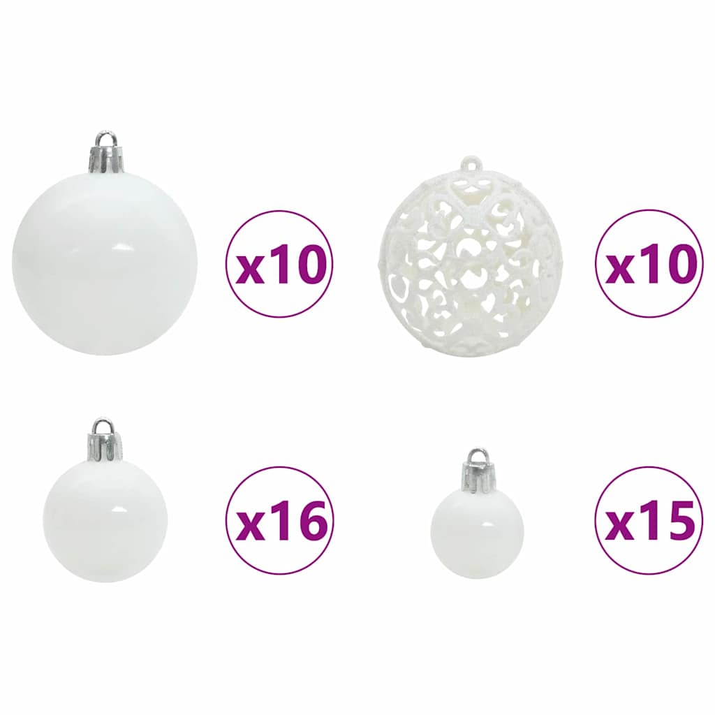 Slim juletre med 300 LED grønn 210 cm PVC og Massivt Furu tre