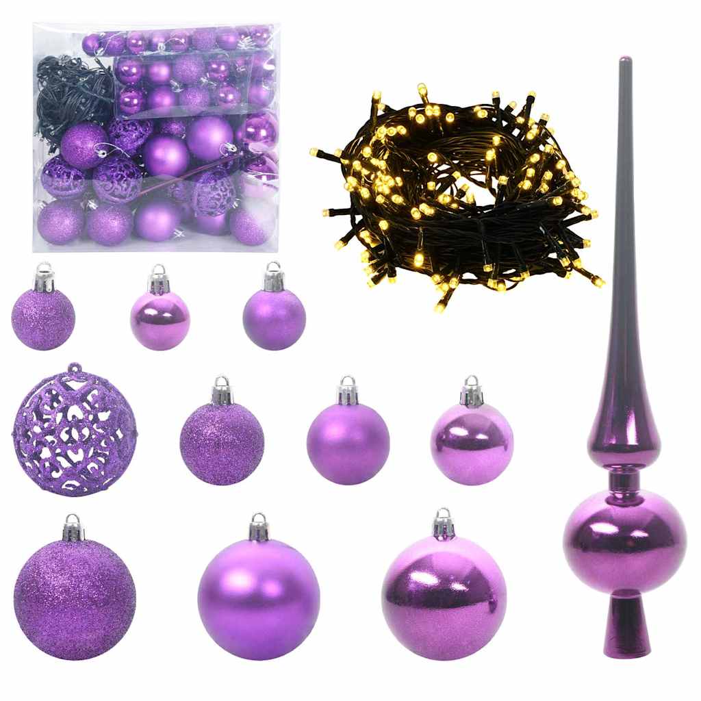 Slim juletre med 300 LED grønn 210 cm PVC og Massivt Furu tre
