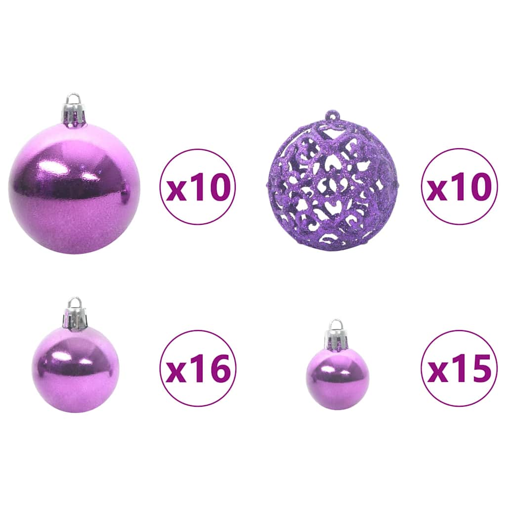 Slim juletre med 300 LED grønn 210 cm PVC og Massivt Furu tre