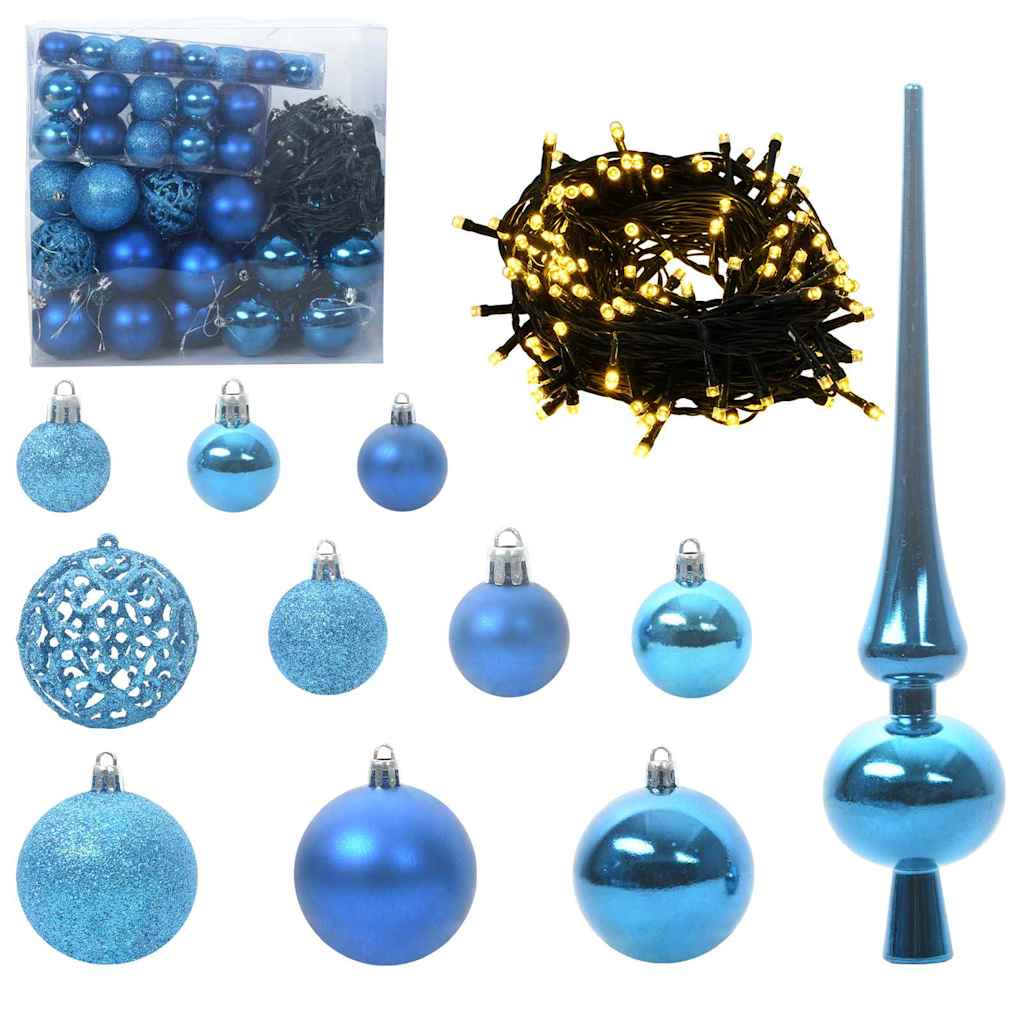 Slim juletre med 300 LED grønn 210 cm PVC og Massivt Furu tre
