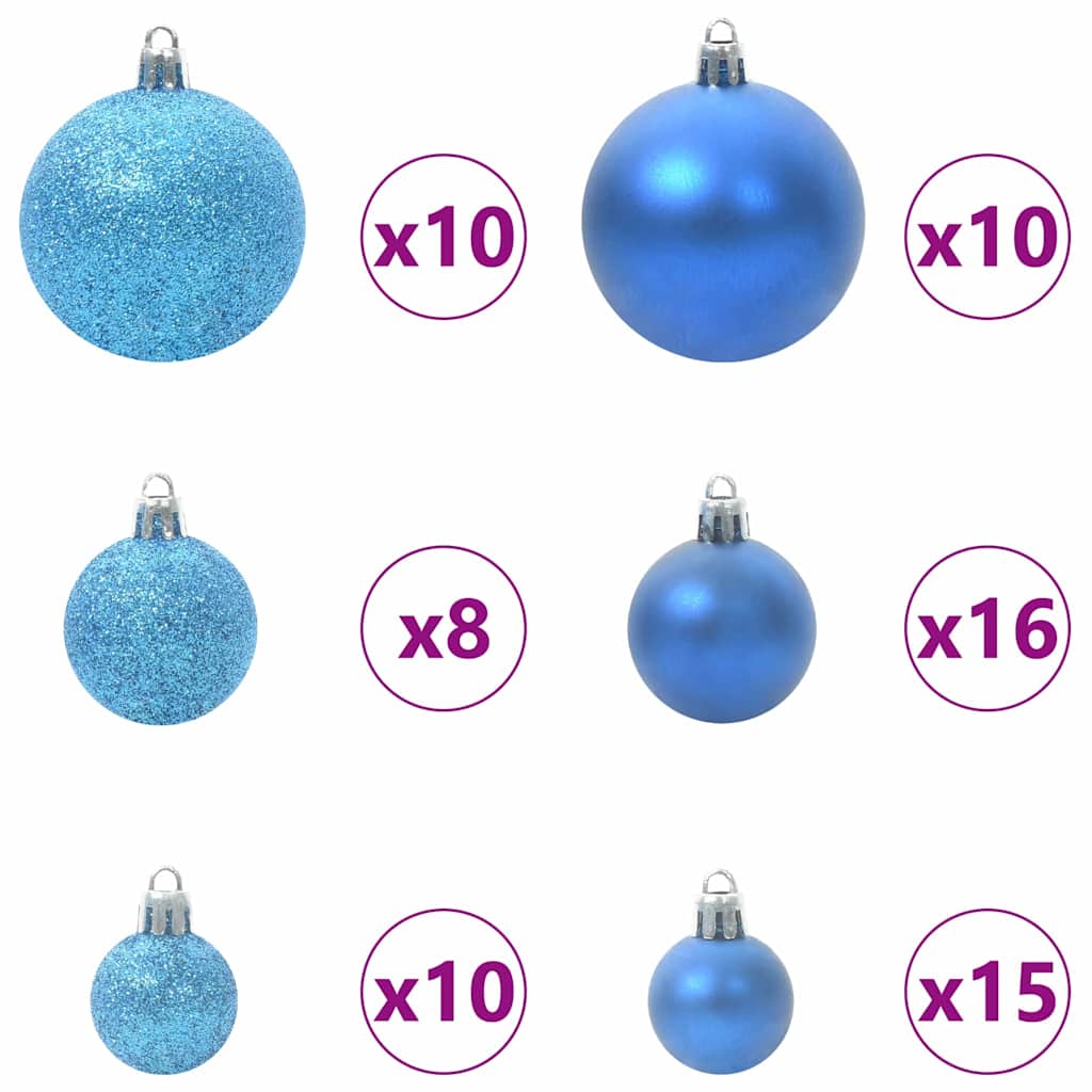 Slim juletre med 300 LED grønn 210 cm PVC og Massivt Furu tre