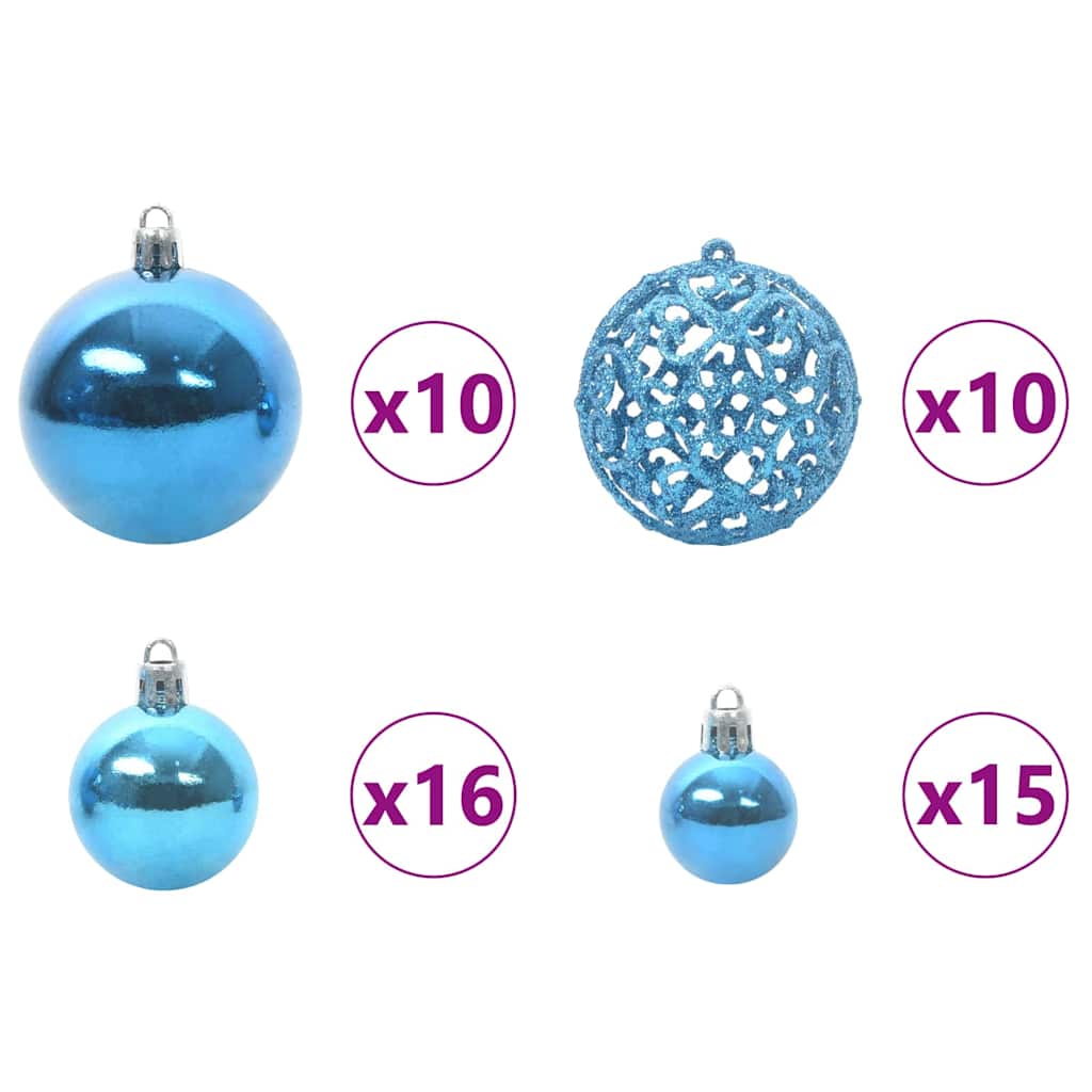 Slim juletre med 300 LED grønn 210 cm PVC og Massivt Furu tre