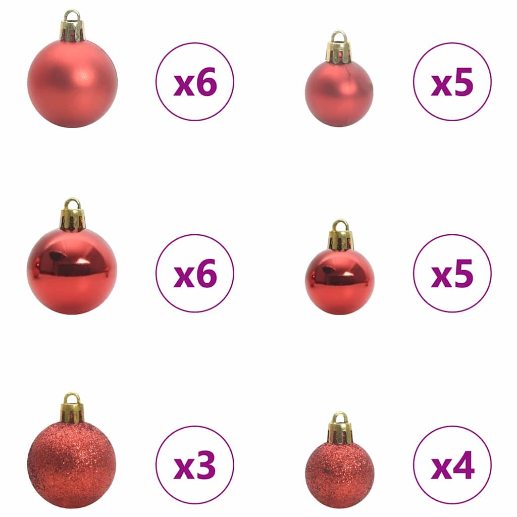 Slim juletre med 300 LED grønn 210 cm PVC og Massivt Furu tre