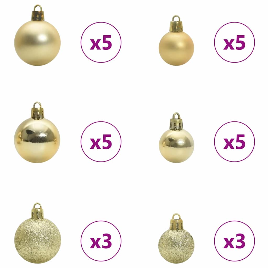 Slim juletre med 300 LED grønn 210 cm PVC og Massivt Furu tre