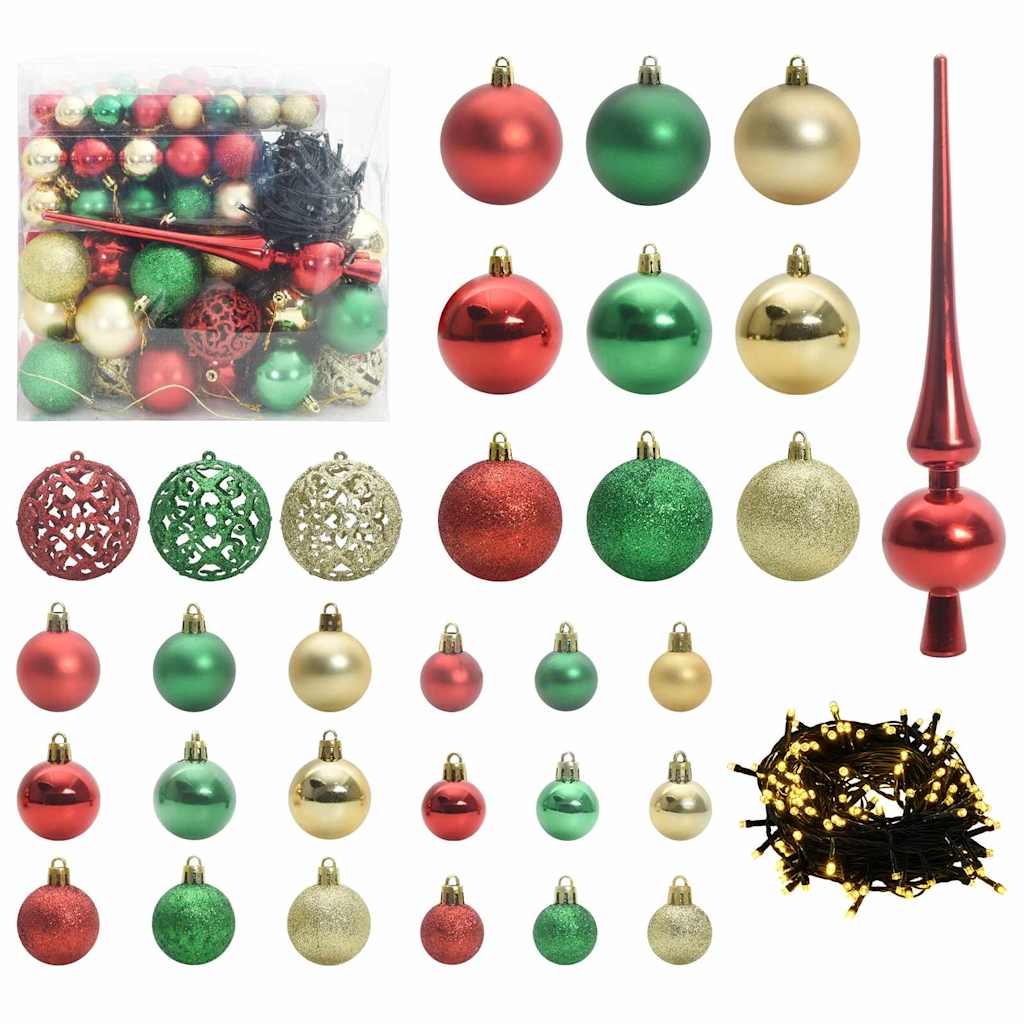 Slim juletre med 300 LED grønn 210 cm PVC og Massivt Furu tre