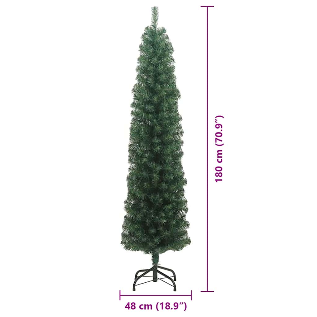 Slim juletre grønn 48 x 48 x 180 cm Plast og metall
