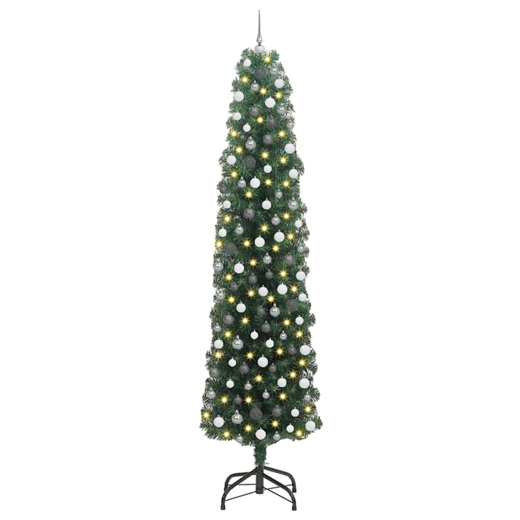Slim juletre grønn 61 x 61 x 240 cm Plast og metall