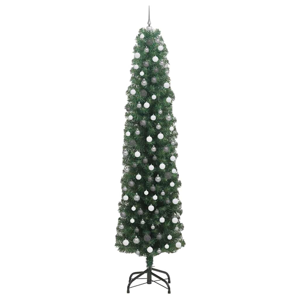 Slim juletre grønn 61 x 61 x 240 cm Plast og metall
