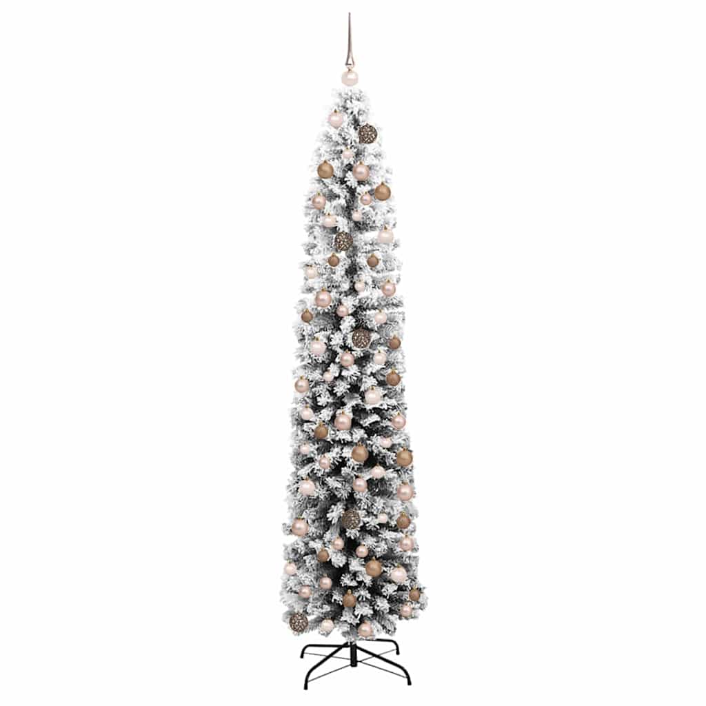 Slim juletre med stativ grønn 48 x 48 x 180 cm Plast og metall