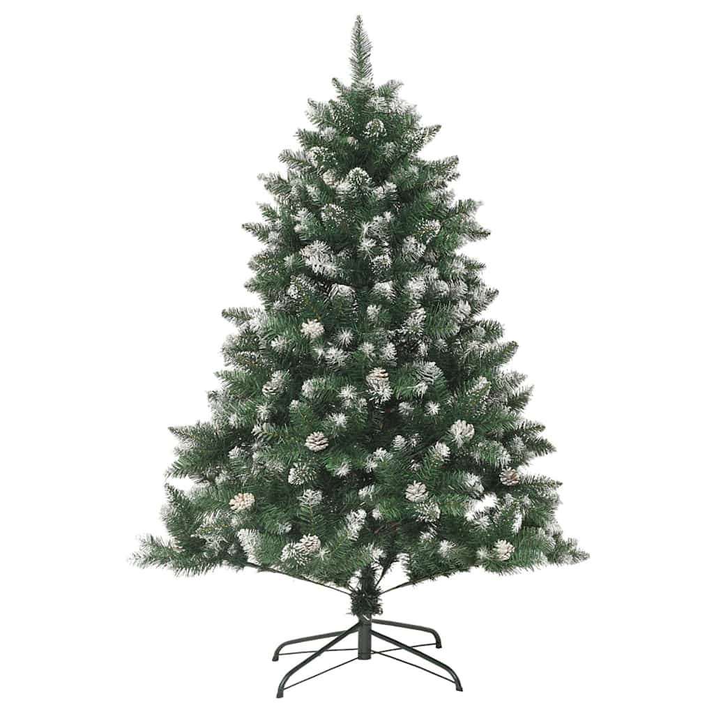 Kunstigjuletre med LED -stripelys grønn 150cm PVC