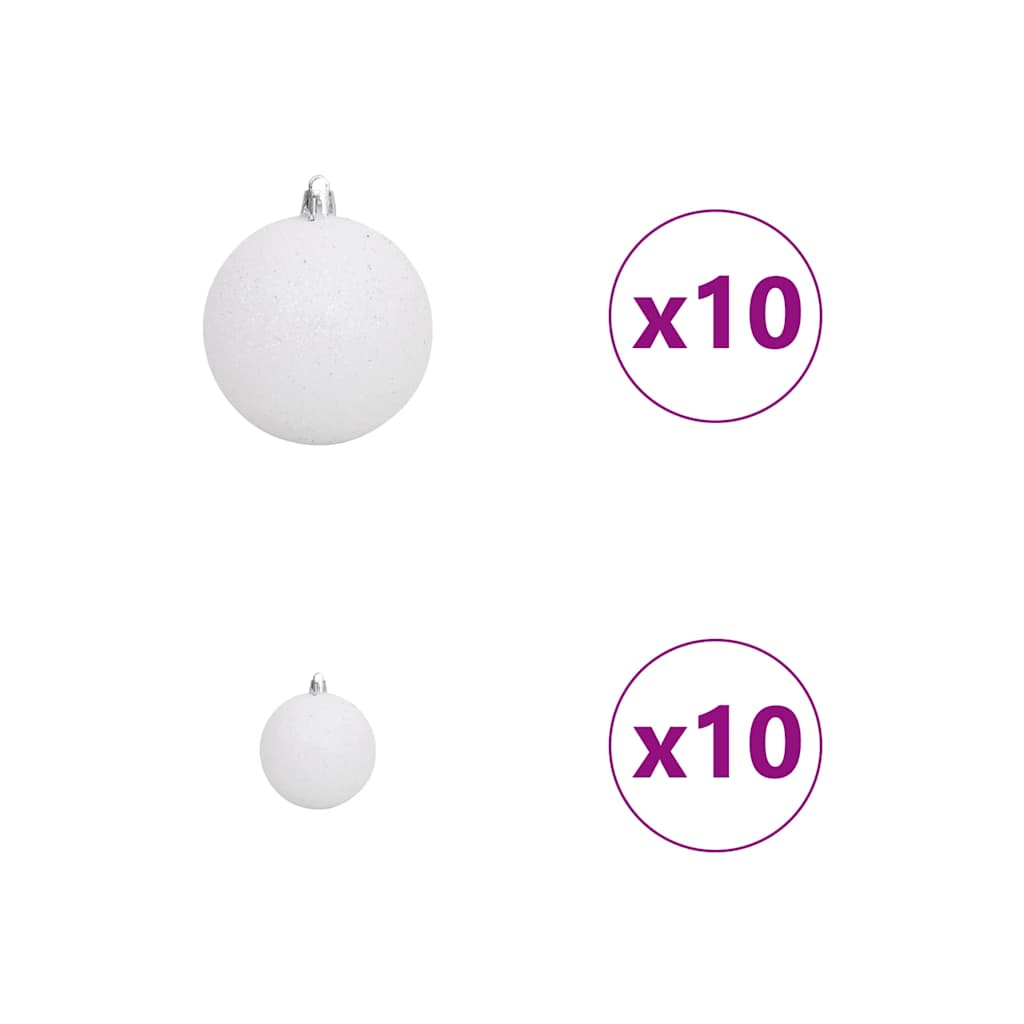 Kunstigjuletre med LED -stripelys grønn 180cm PVC