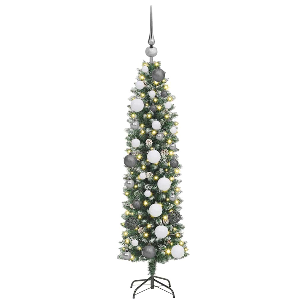 Kunstig Slankt Jule Tre grønn 120 cm Plast og PVC