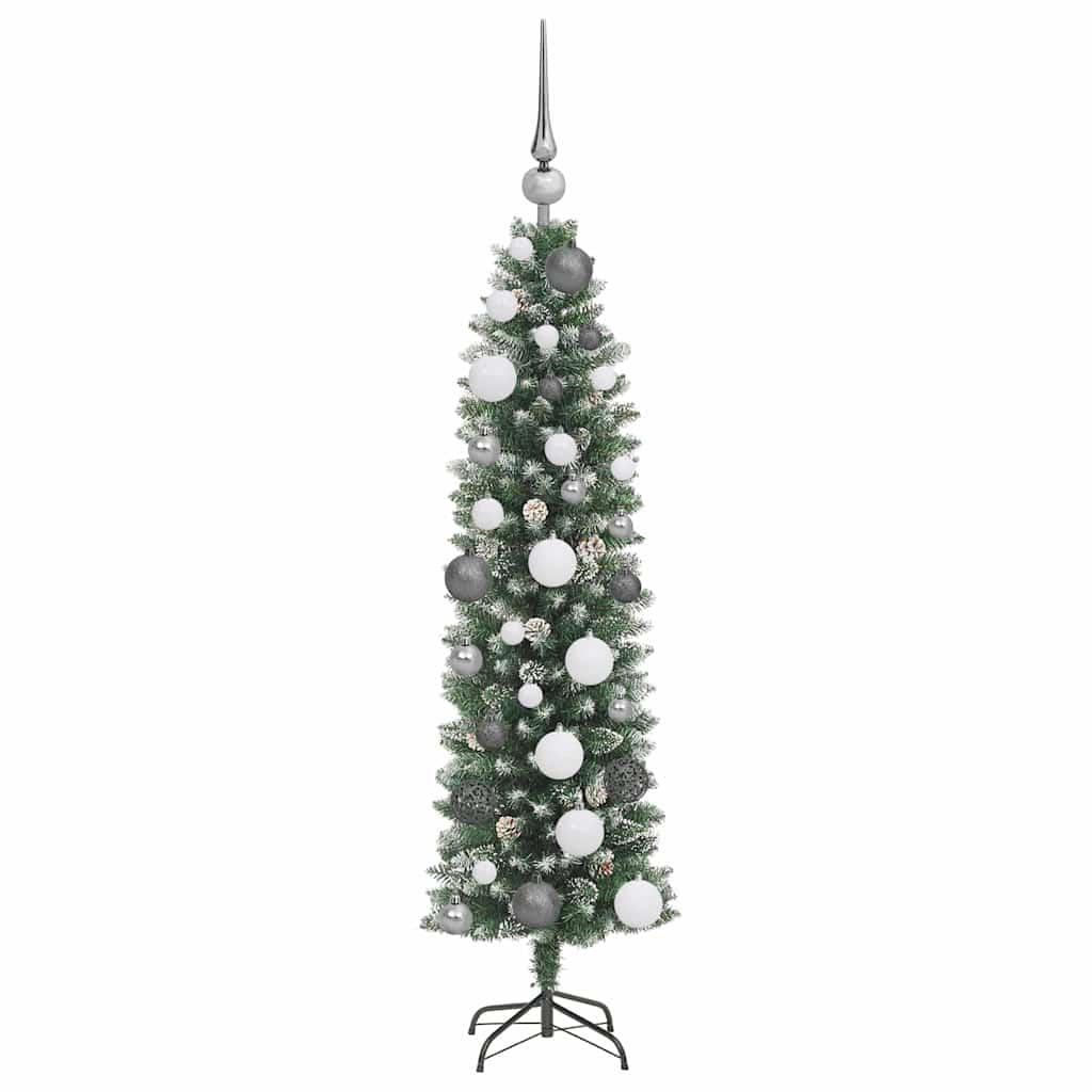 Kunstig Slankt Jule Tre grønn 120 cm Plast og PVC