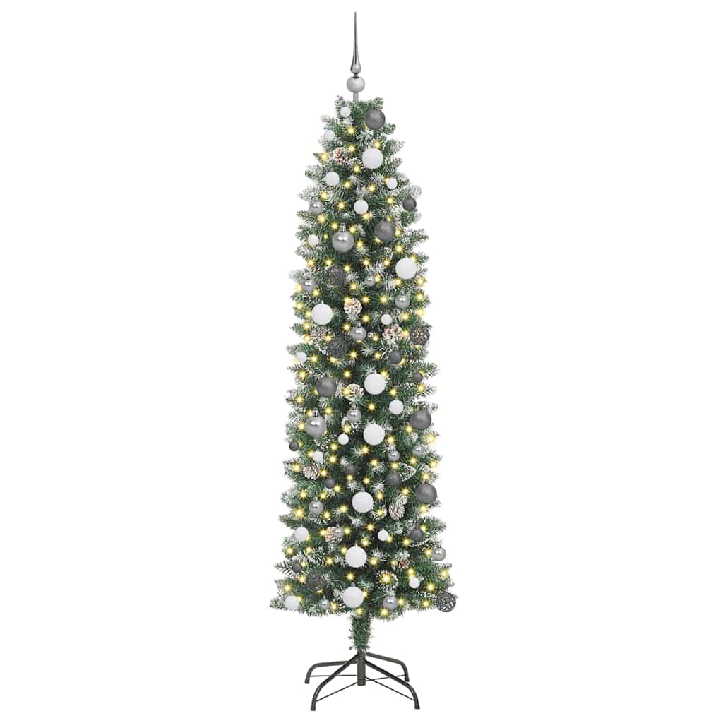 Kunstig Slankt Jule Tre grønn 210 cm PVC og plast og PVC