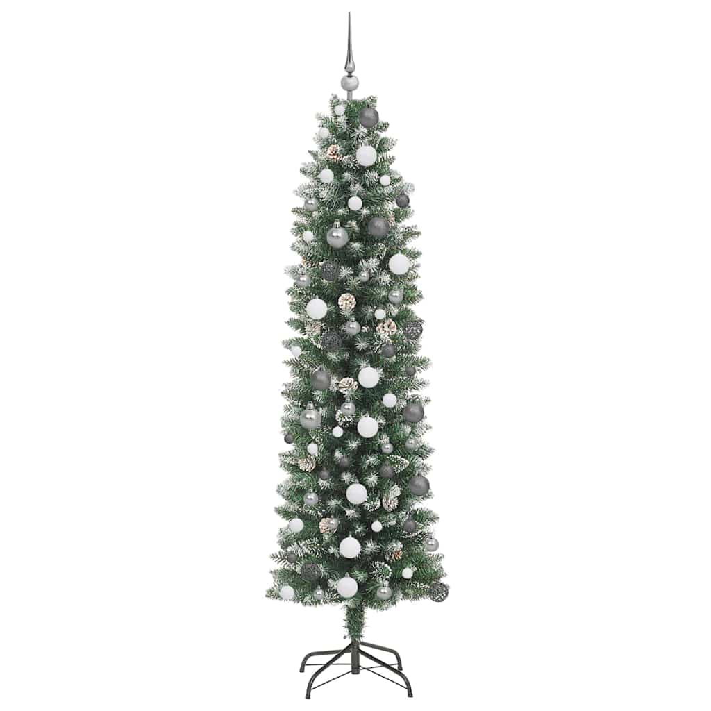 Kunstig Slankt Jule Tre grønn 210 cm PVC og plast og PVC