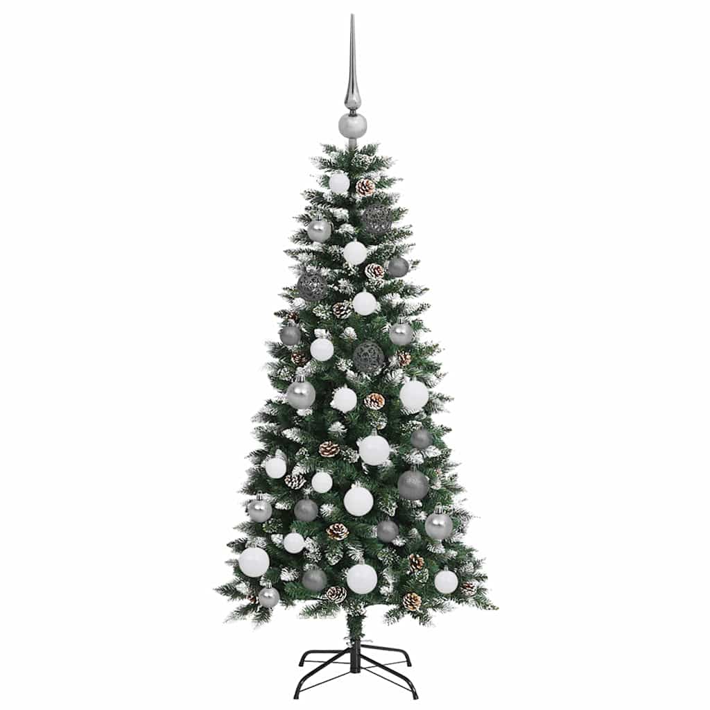 Kunstig juletre with Decorative String Lights grønn 120 cm PVC