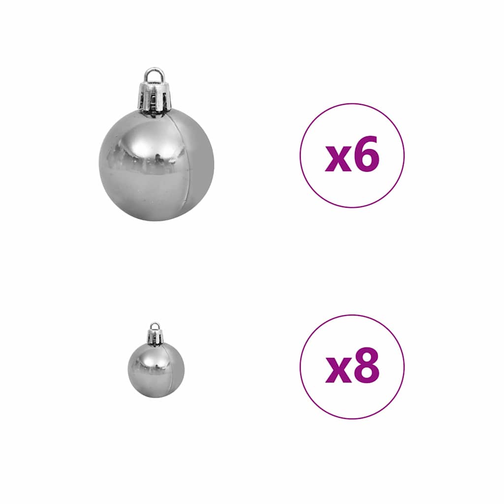 Kunstig juletre with Decorative String Lights grønn 150 cm PVC