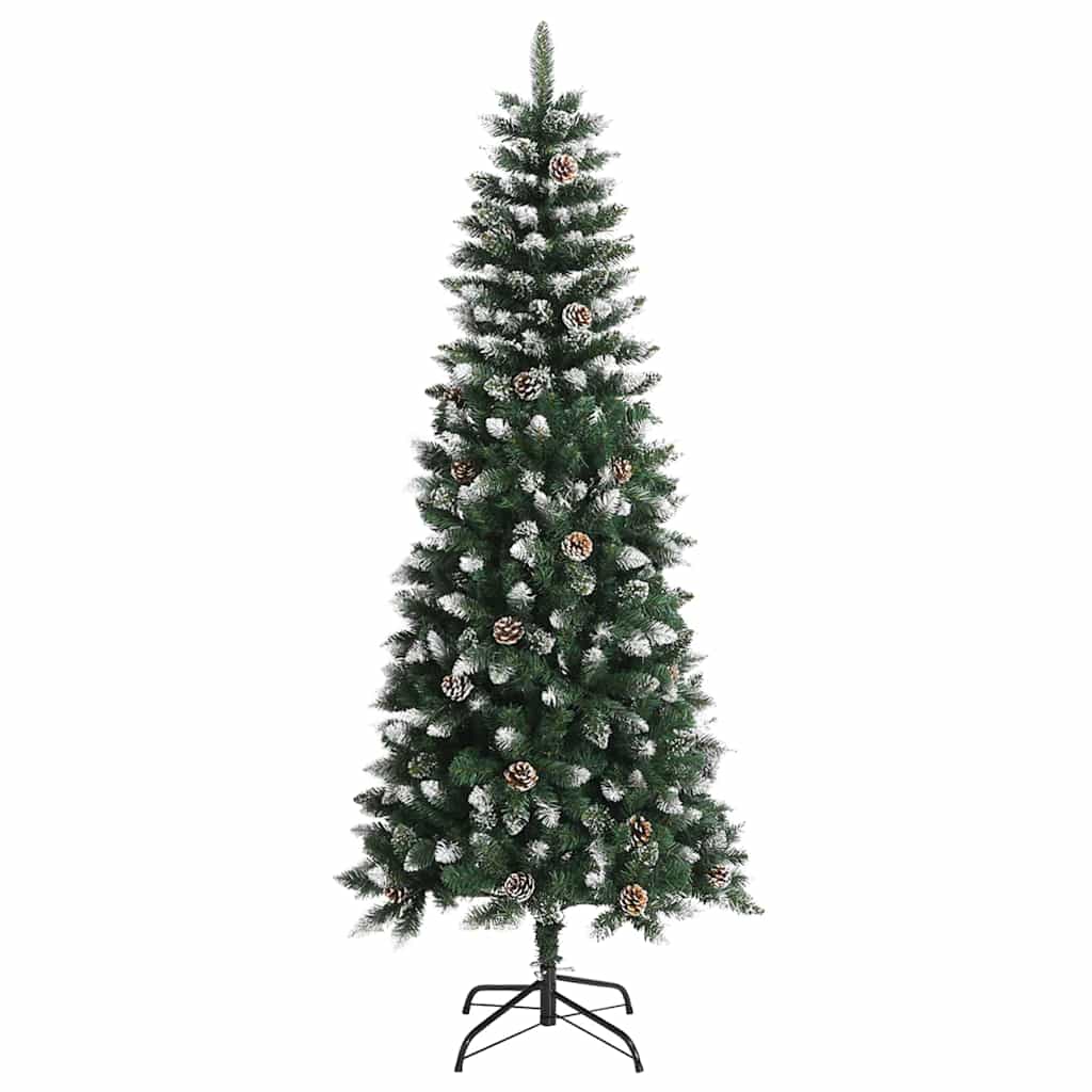 Kunstig juletre with Decorative String Lights grønn 150 cm PVC
