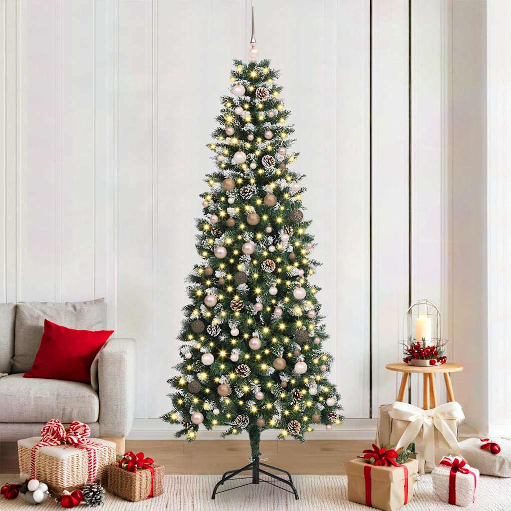 Kunstig juletre med stativ grønn 210 cm PVC