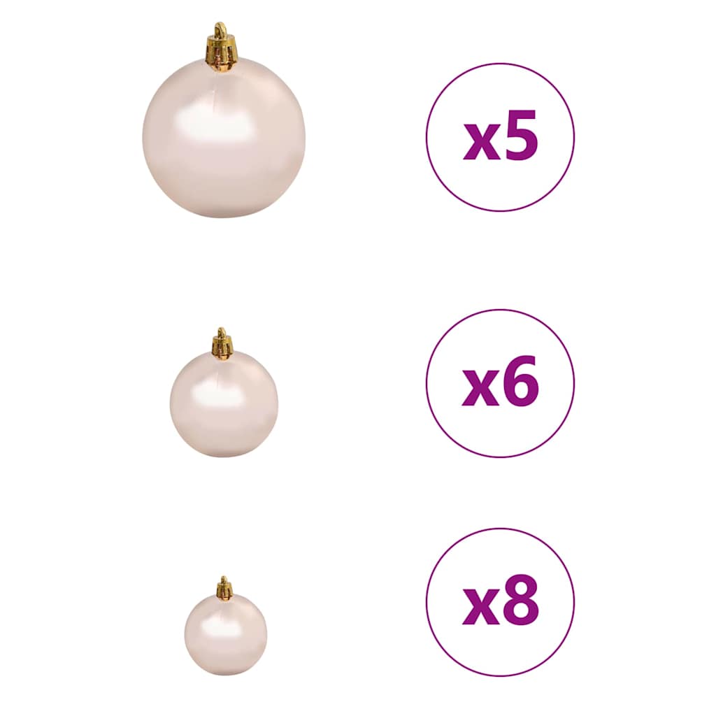 Kunstigjuletre med LED -stripelys grønn 120cm PVC