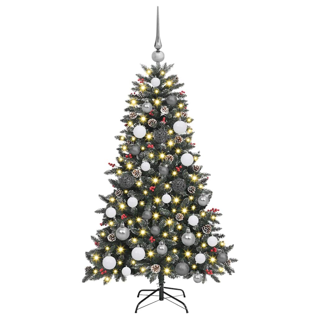 Kunstig juletre with Decorative String Lights grønn 120 cm PVC