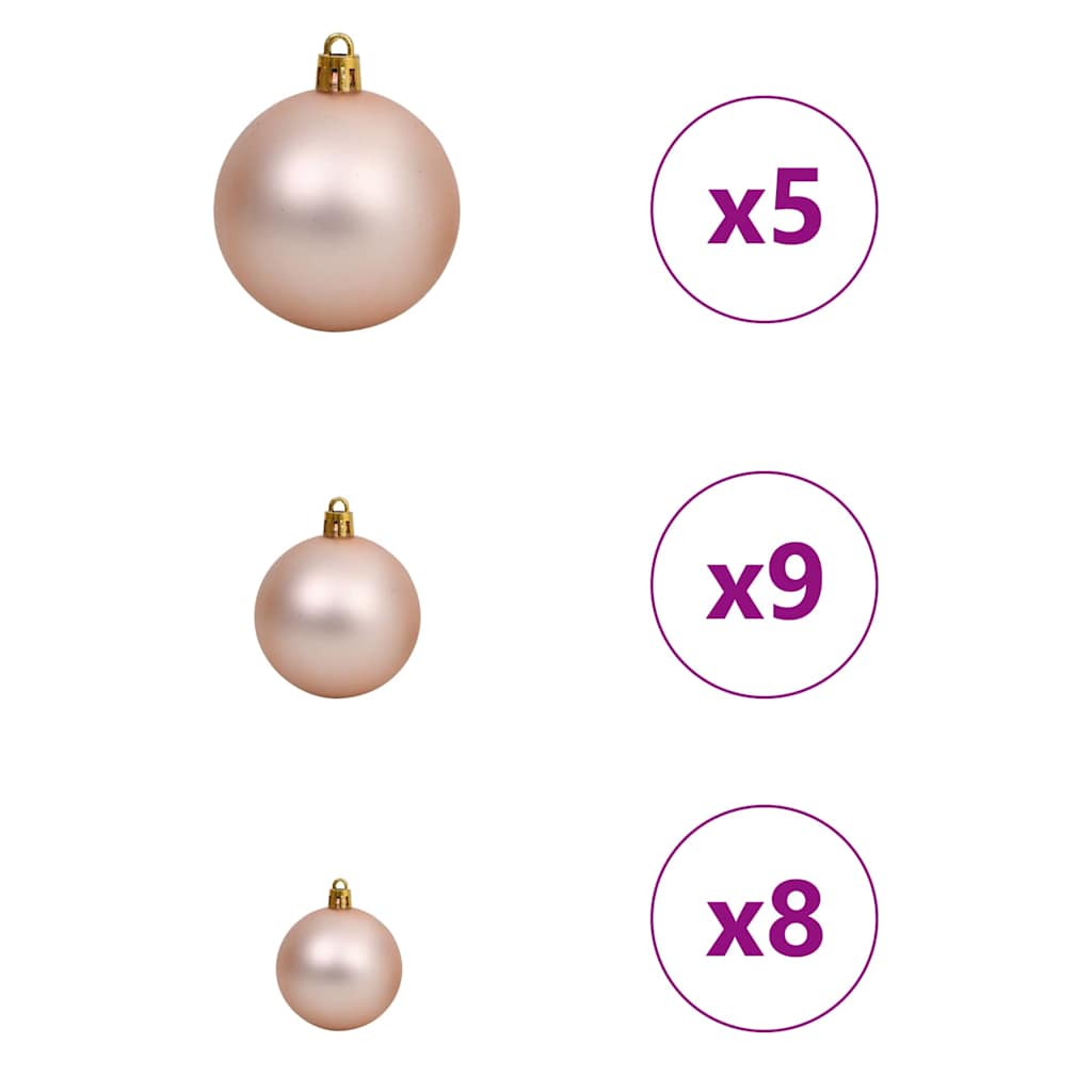 Kunstigjuletre med LED -stripelys grønn 150cm PVC