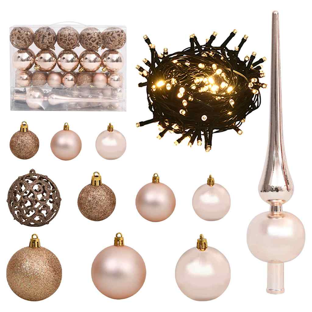 Kunstigjuletre med LED -stripelys grønn 150cm PVC