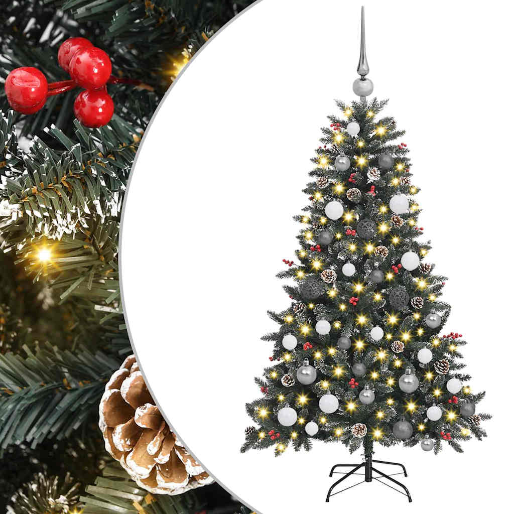 Kunstig juletre with Decorative String Lights grønn PVC