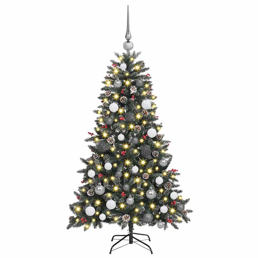 Kunstig juletre with Decorative String Lights grønn PVC
