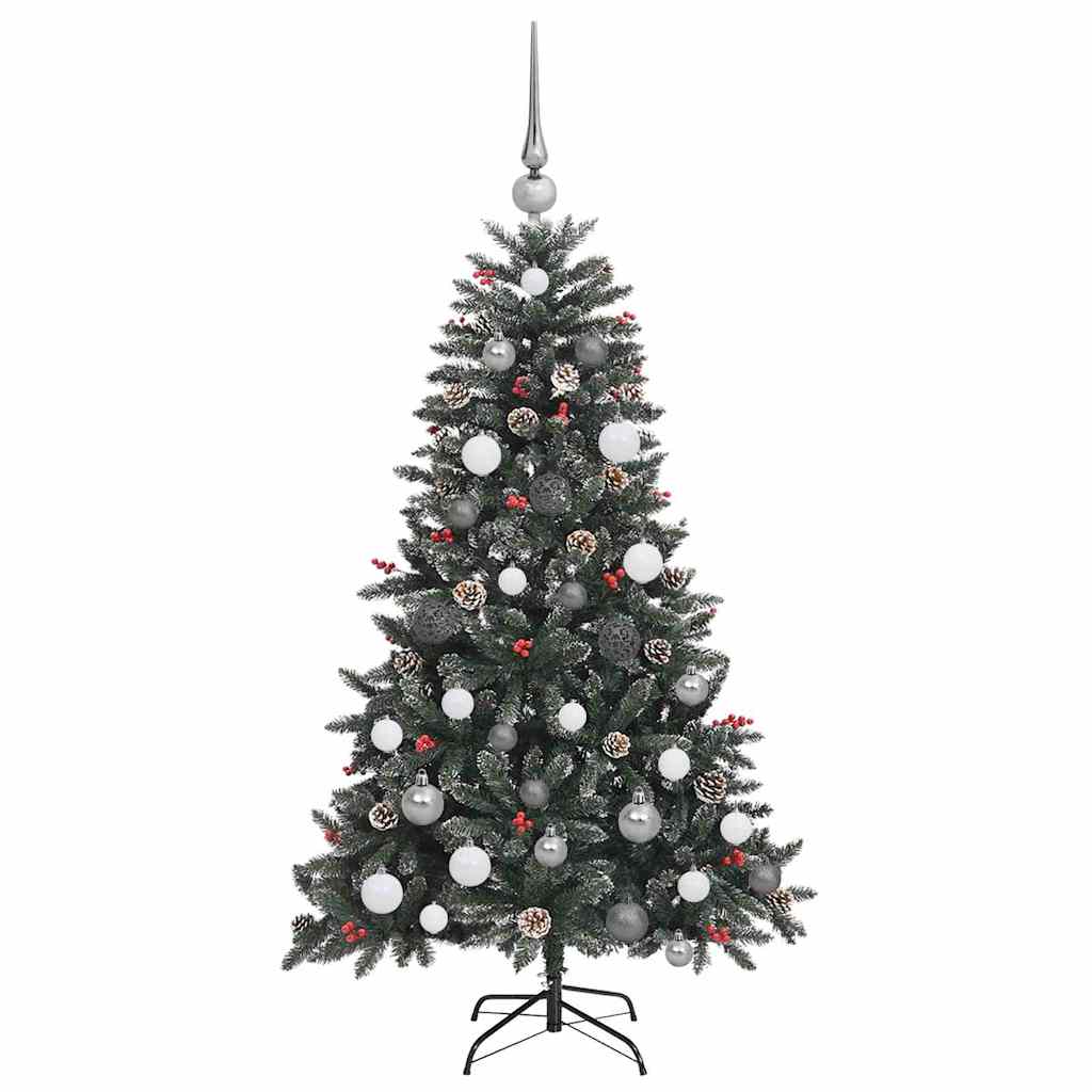 Kunstig juletre with Decorative String Lights grønn PVC