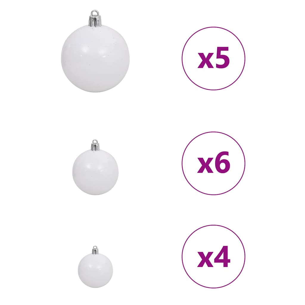 Kunstig juletre with Decorative String Lights grønn PVC