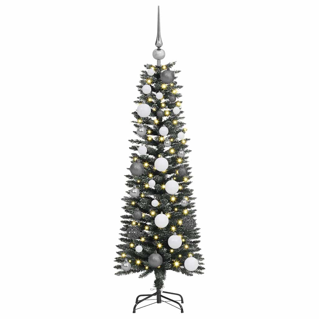 Kunstig juletre with Decorative String Lights grønn 120 cm PVC