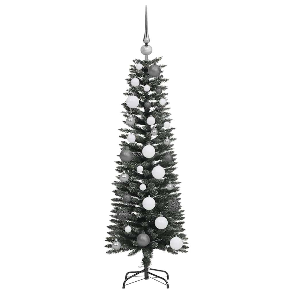 Kunstig juletre with Decorative String Lights grønn 120 cm PVC