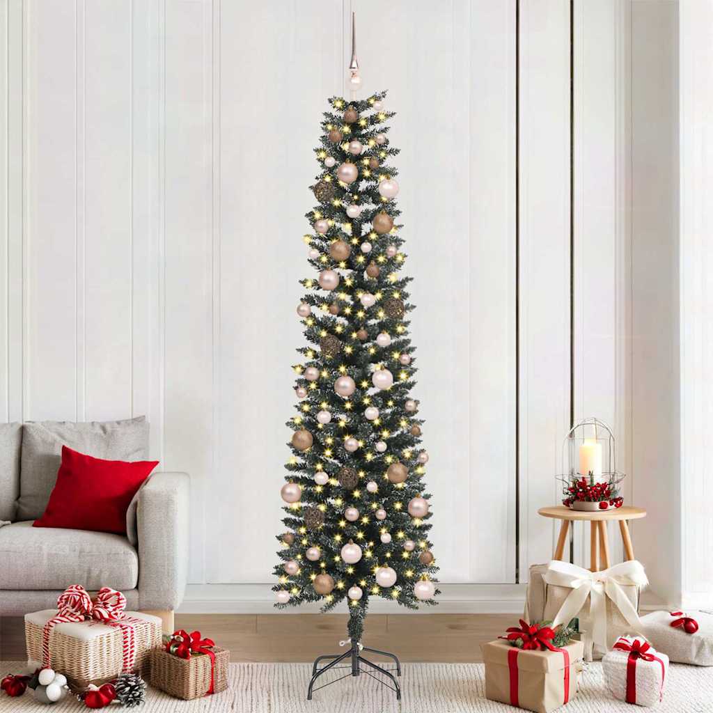 Kunstigjuletre med stativ grønn 210cm PVC