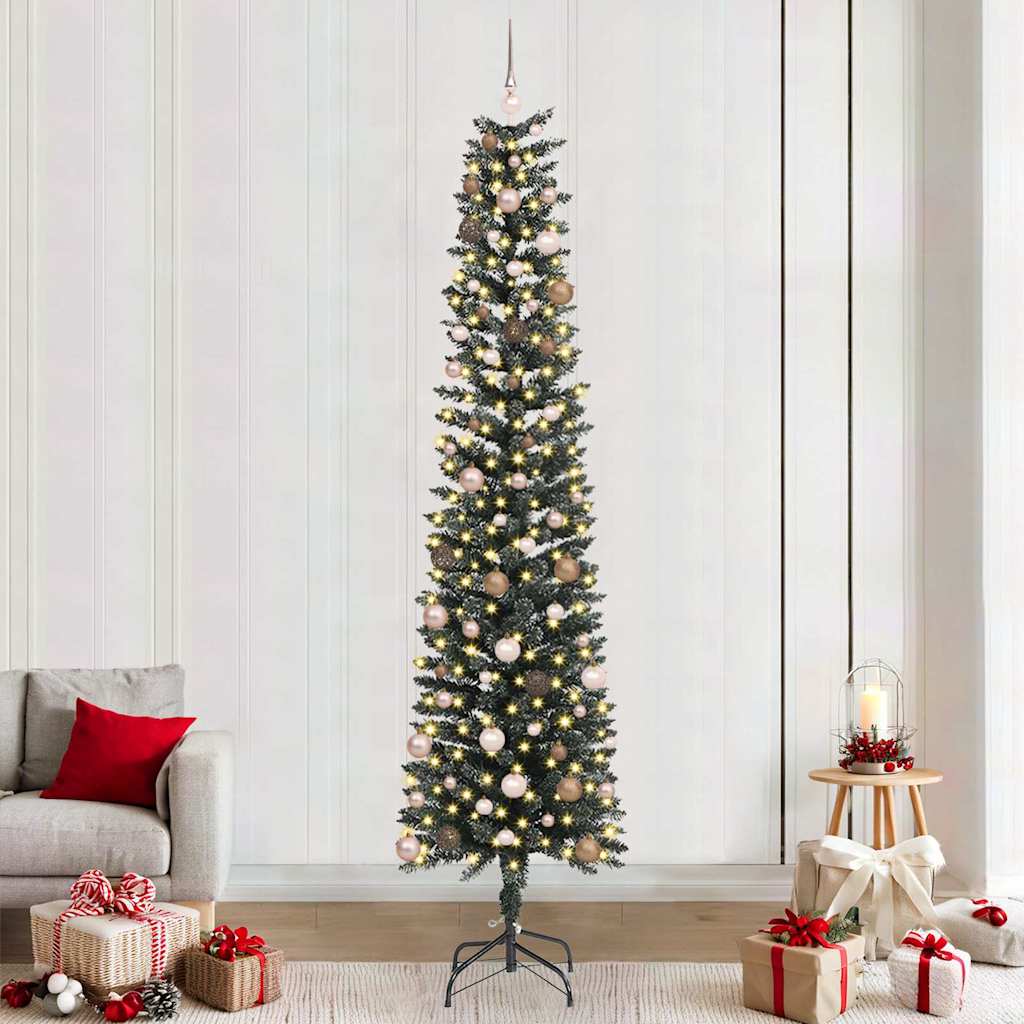 Kunstigjuletre med stativ grønn 240cm PVC