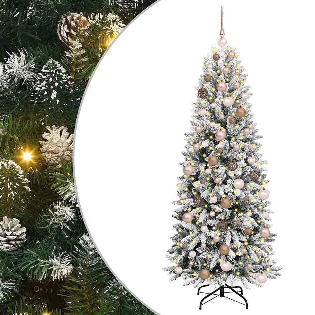 Kunstigjuletre med stativ Hvit 180cm PVC