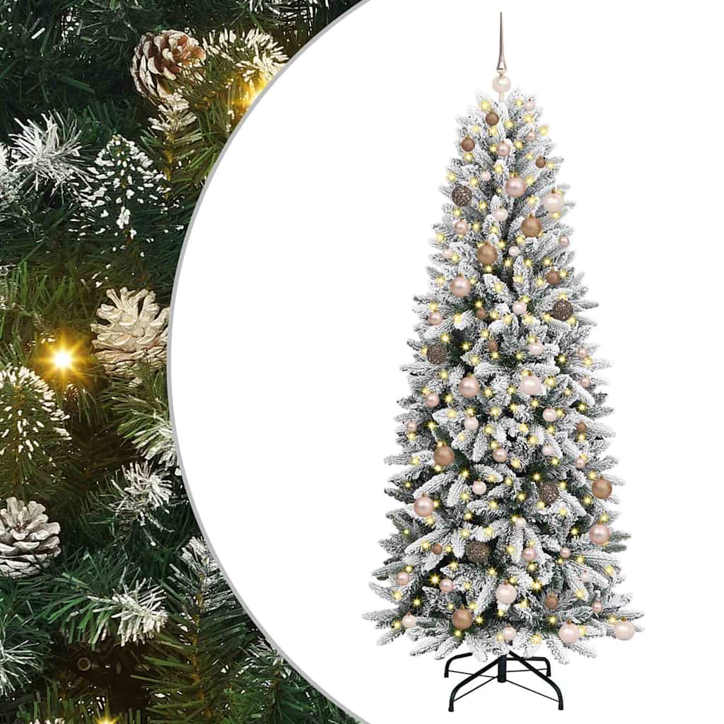 Kunstigjuletre med stativ Hvit 210cm PVC