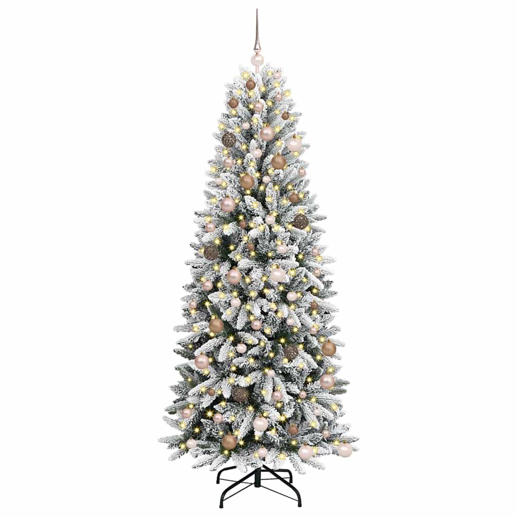 Kunstigjuletre med stativ Hvit 210cm PVC