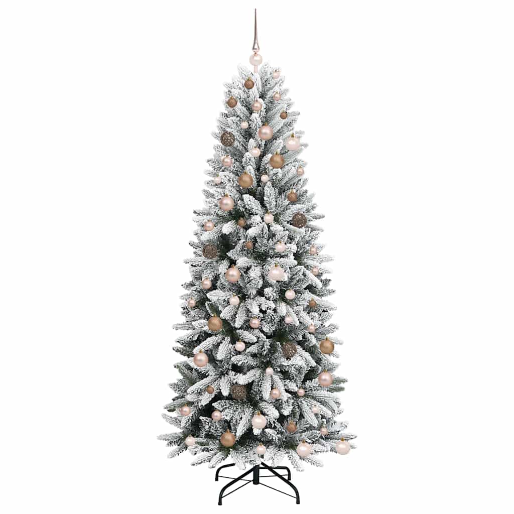 Kunstigjuletre med stativ Hvit 210cm PVC