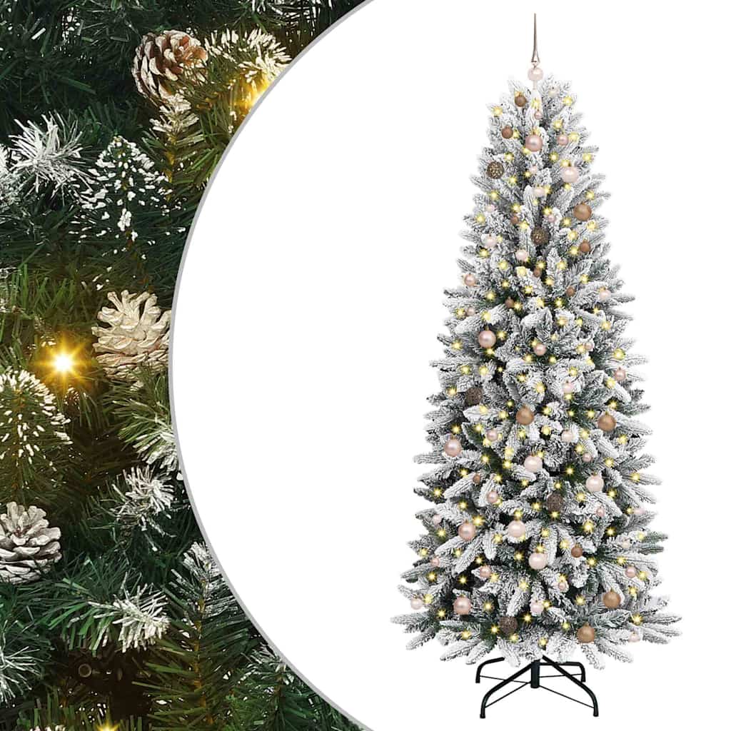 Kunstigjuletre med stativ Hvit 240cm PVC