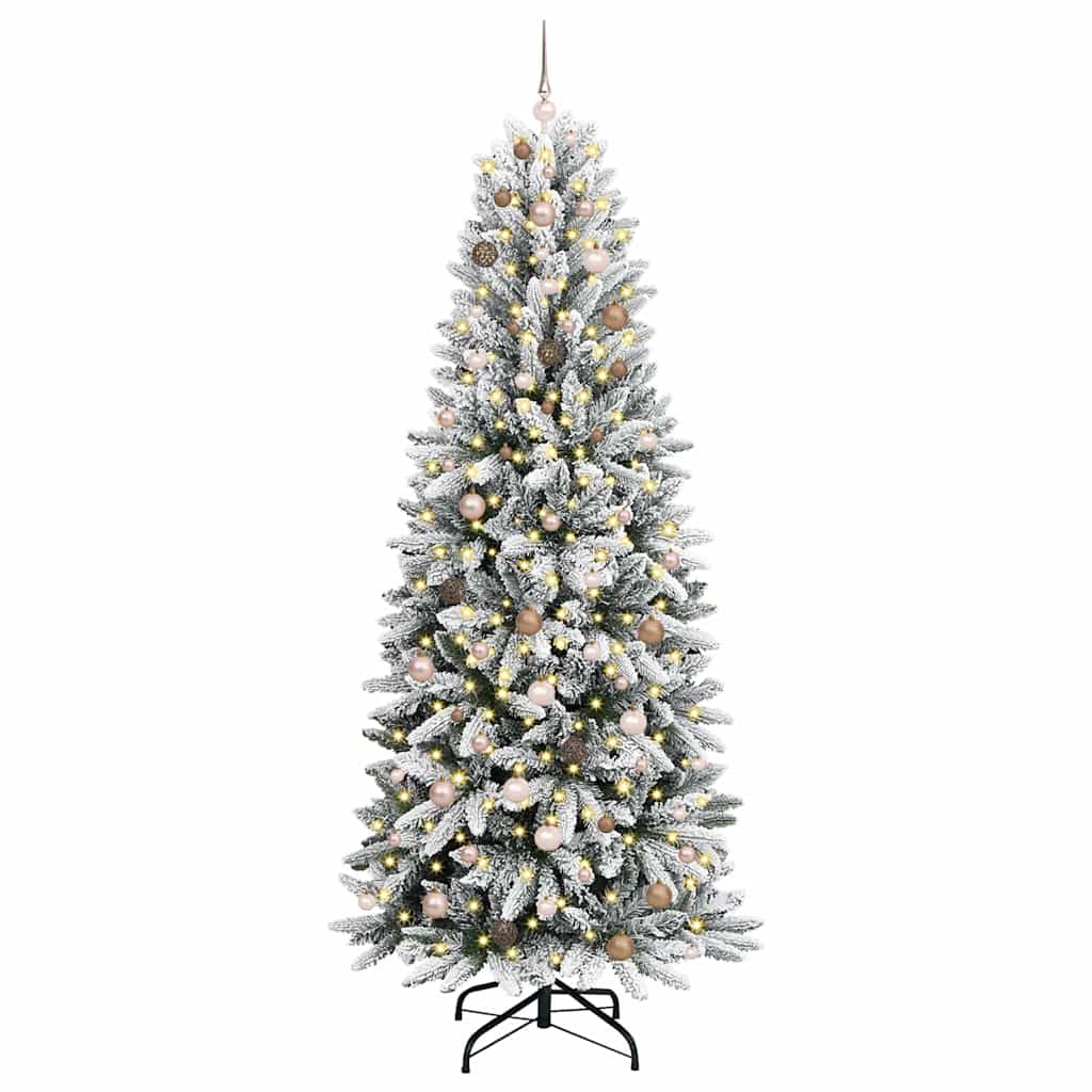 Kunstigjuletre med stativ Hvit 240cm PVC