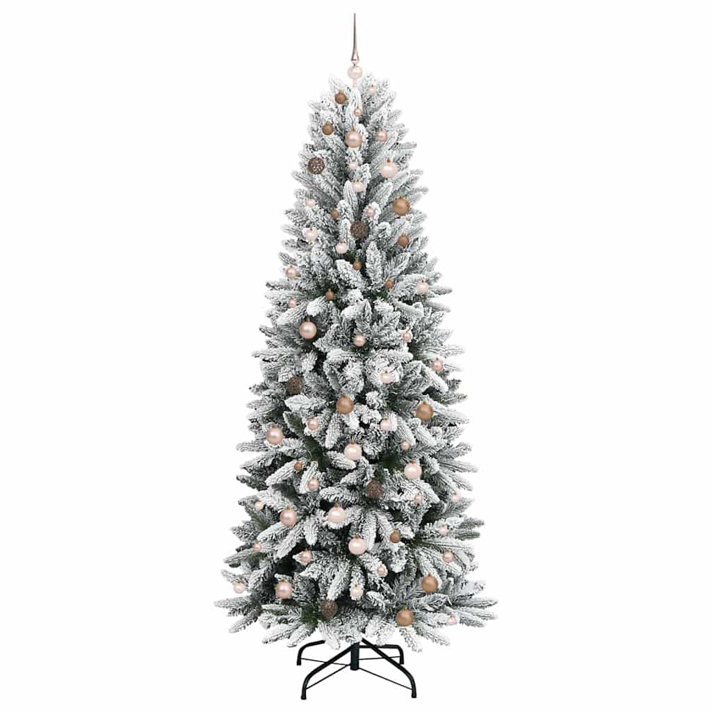 Kunstigjuletre med stativ Hvit 240cm PVC