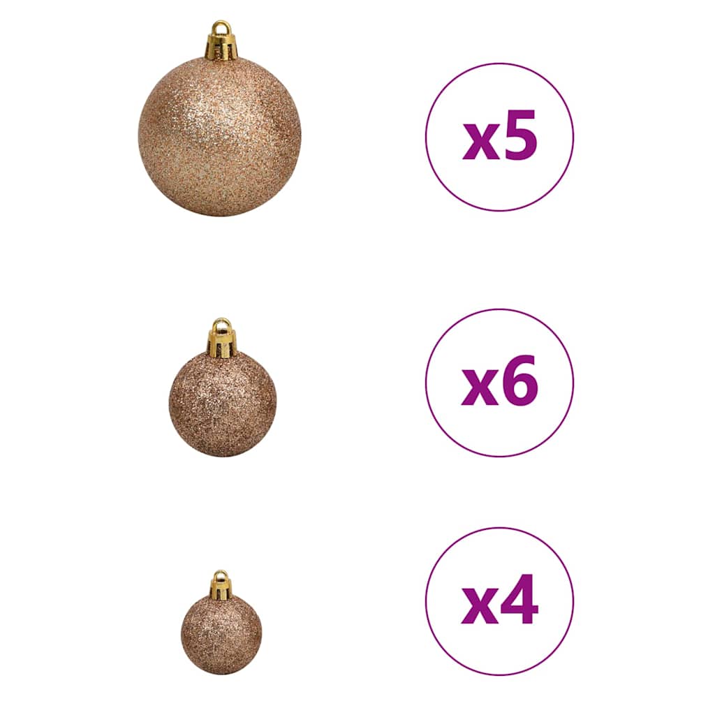 Kunstigjuletre med LED -stripelys Hvit 120cm PVC