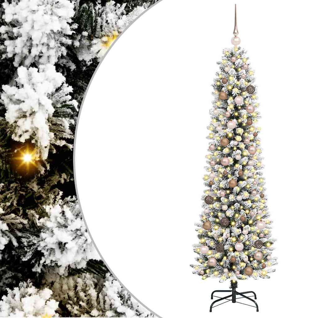 Kunstigjuletre med stativ Hvit 210cm PVC