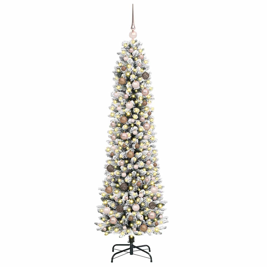 Kunstigjuletre med stativ Hvit 210cm PVC