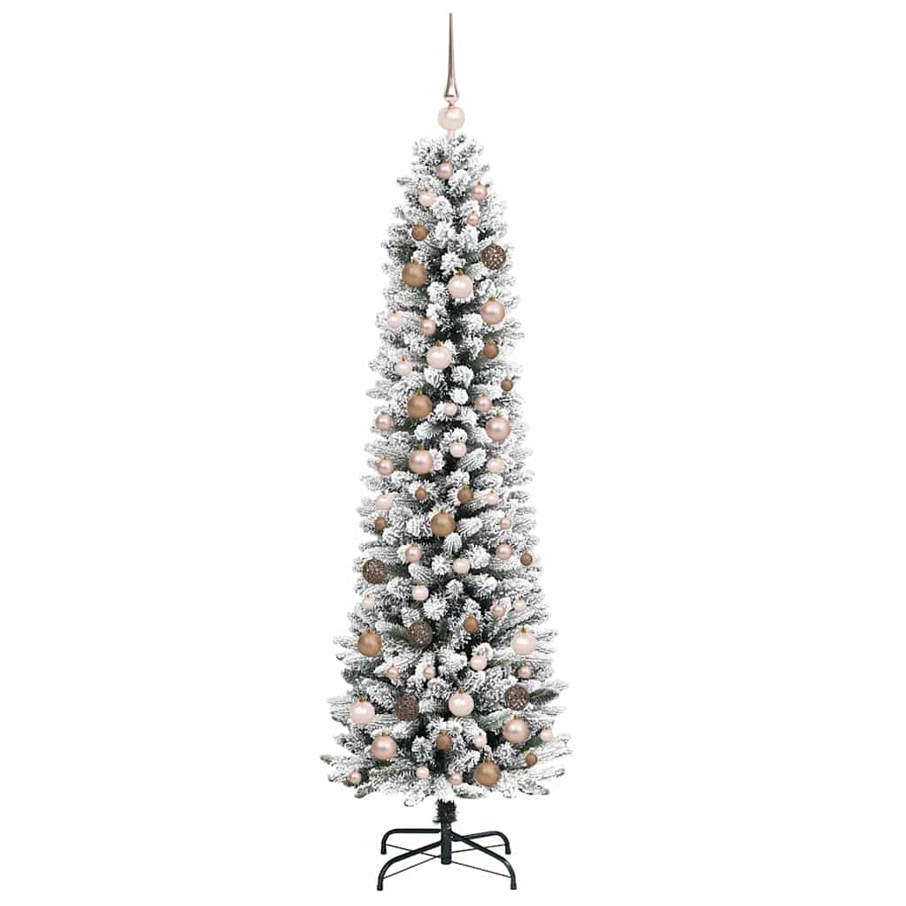 Kunstigjuletre med stativ Hvit 210cm PVC