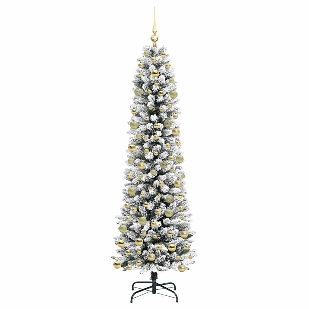 Kunstigjuletre with LEDs Hvit 210cm PVC