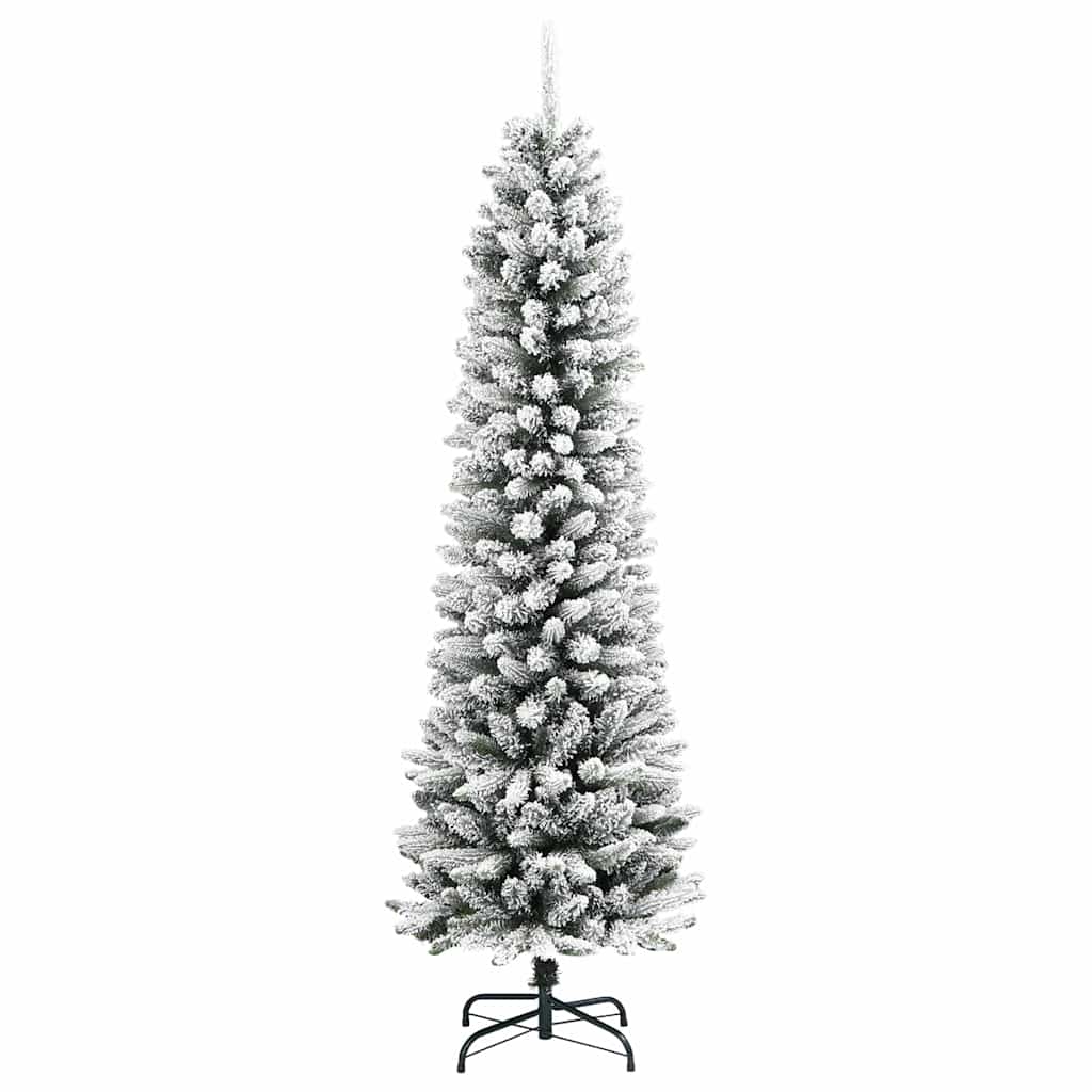 Kunstigjuletre with LEDs Hvit 210cm PVC